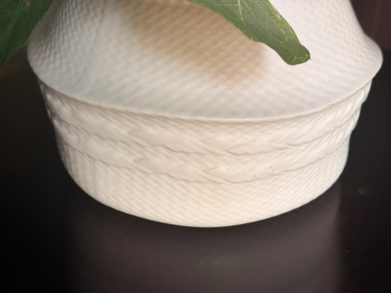 Artificial Flower Arrangement in Textured White Vase - photo 4