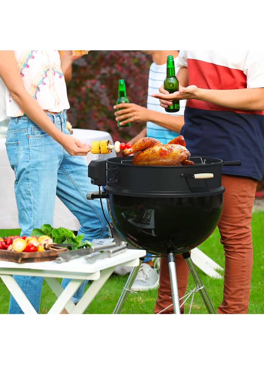 Rotisserie Charcoal kettle Grill