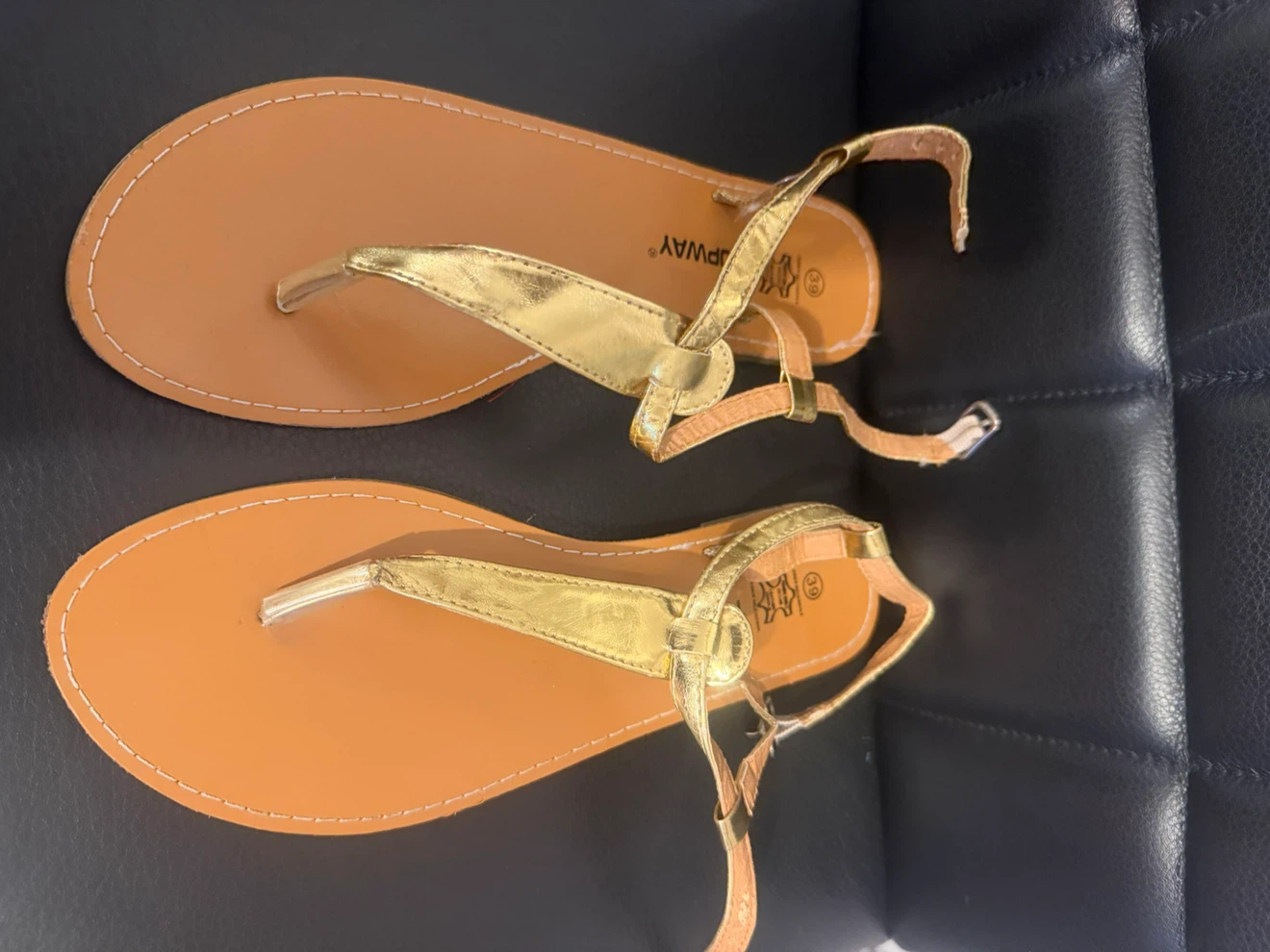 Topway Gold Flat Sandals Size 39 - photo 2