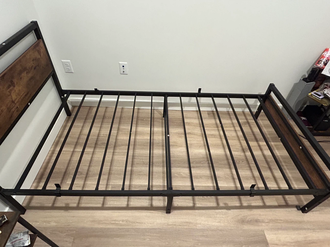 Twin Bed Frame with Wood Headboard - photo 2
