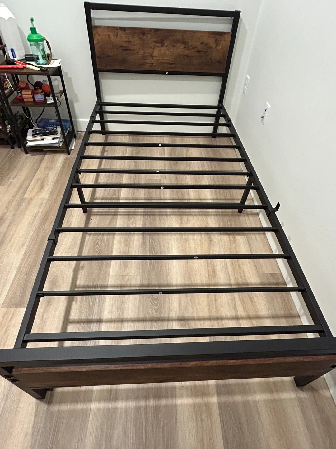 Twin Bed Frame with Wood Headboard - photo 3
