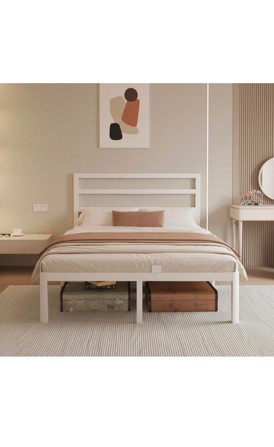 White Metal Bed Frame