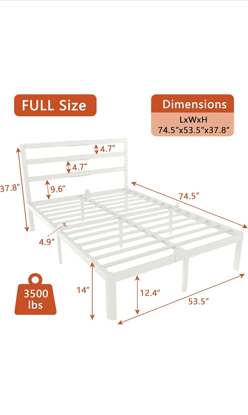 White Metal Bed Frame - photo 4