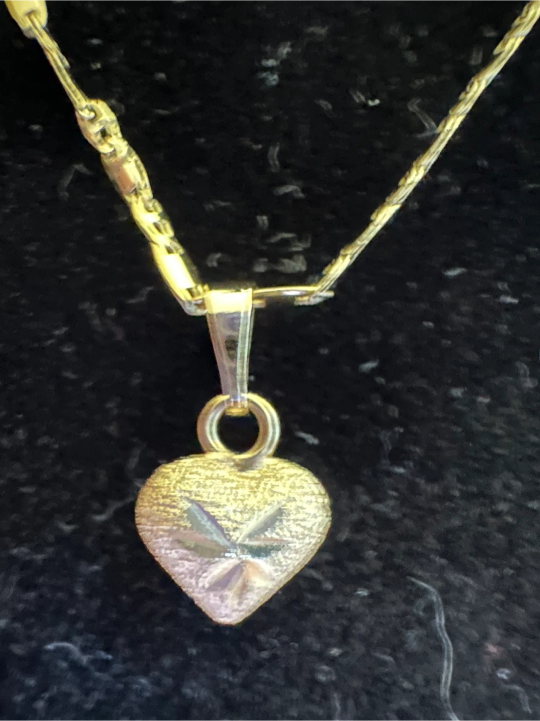 14k Gold laminated Heart Pendant Necklace - photo 2
