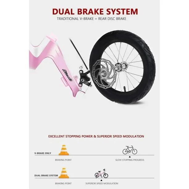 Pink Nice C 16 inch Kids Bike with Training Wheels - photo 5