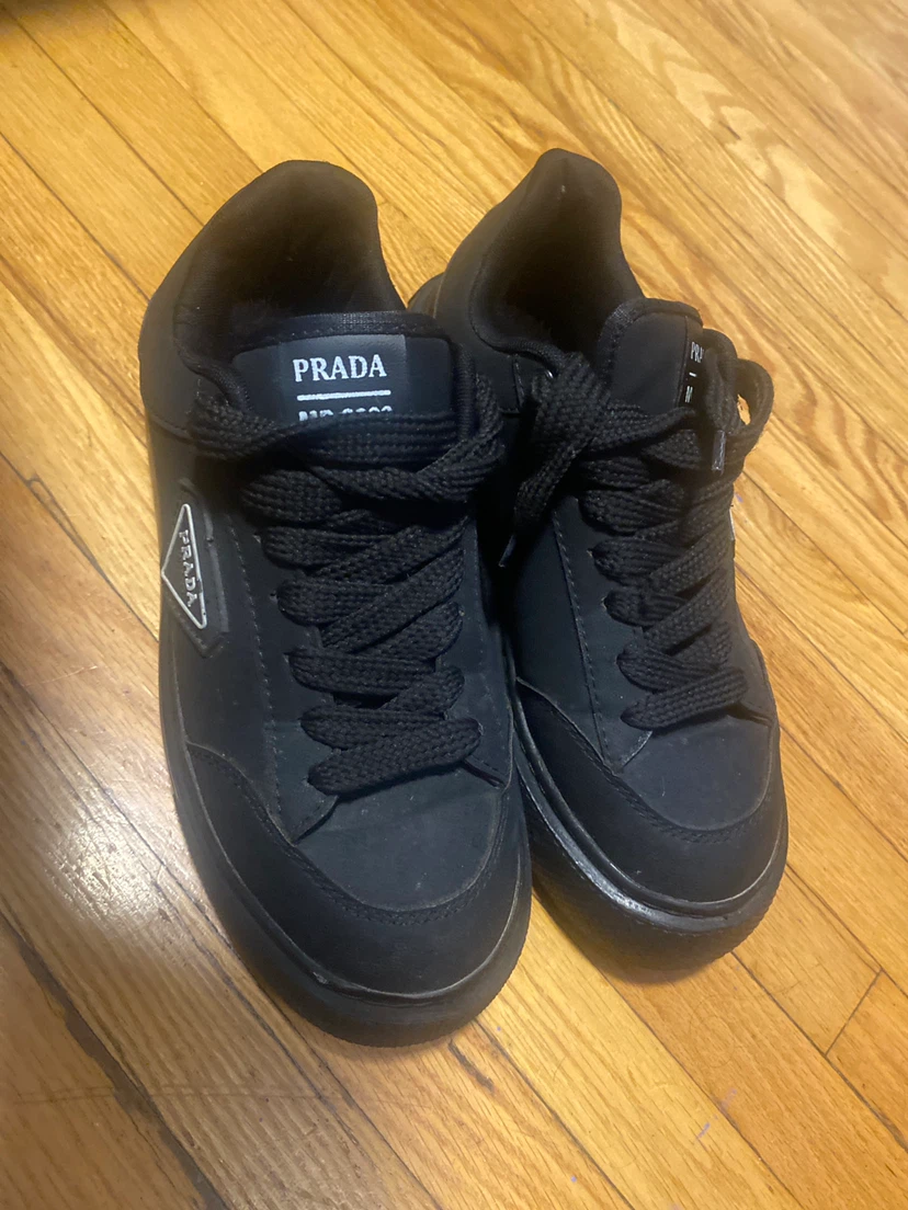 PRADA MP-2023 Black Sneakers SIZE 8 men’s - photo 2