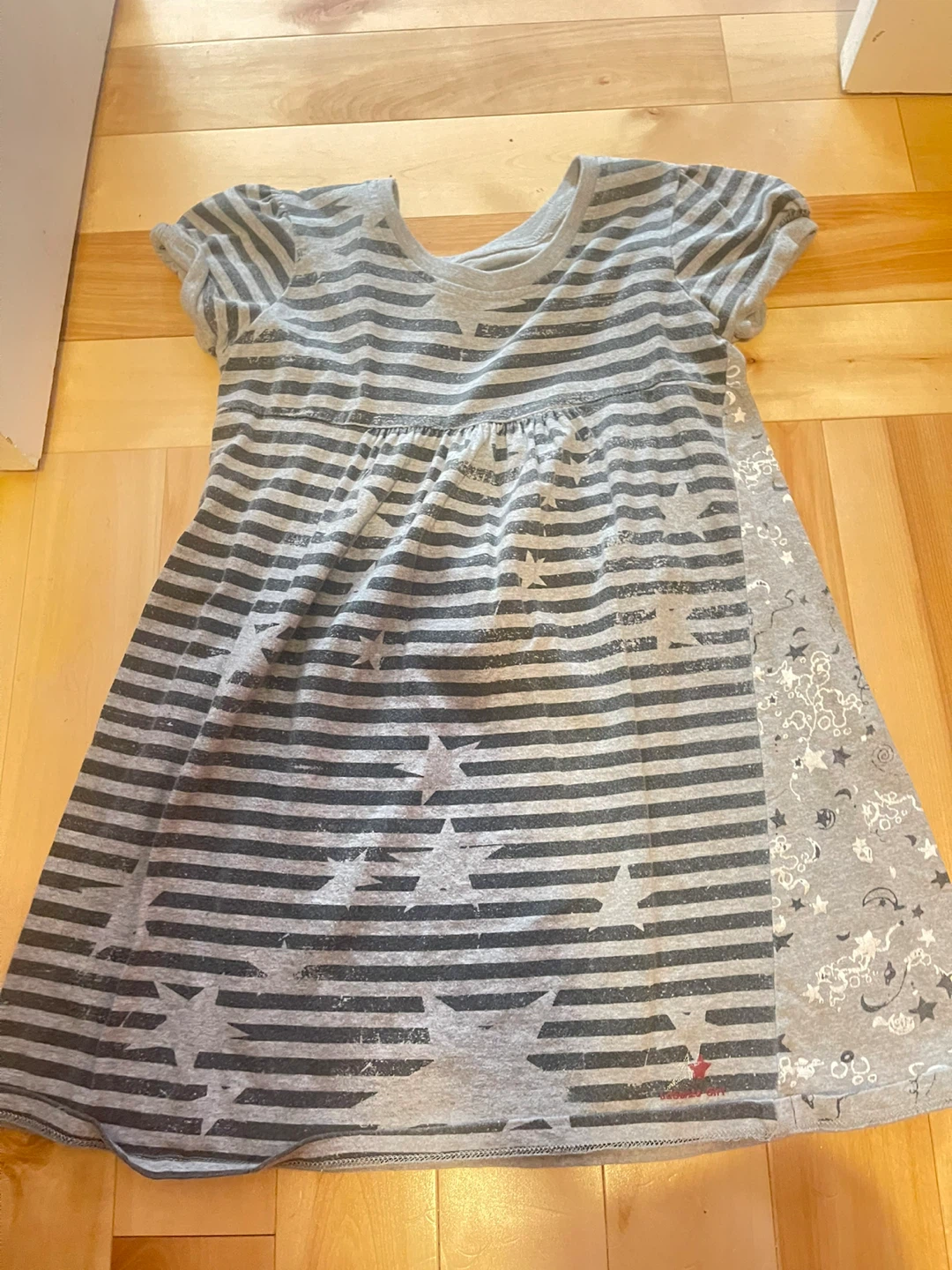 Girls Striped Star Dress