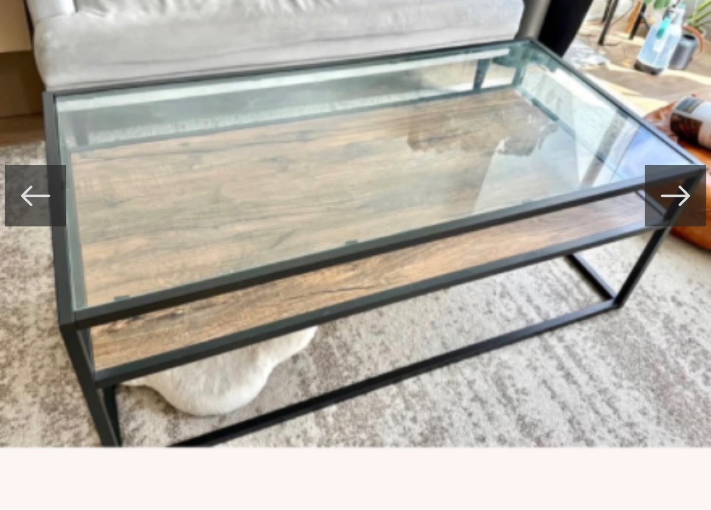 Glass and Wood Coffee Table - photo 2