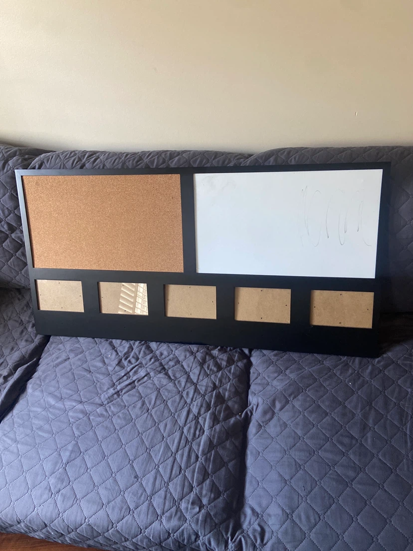 Photo Frame Cork Board and Whiteboard Combo