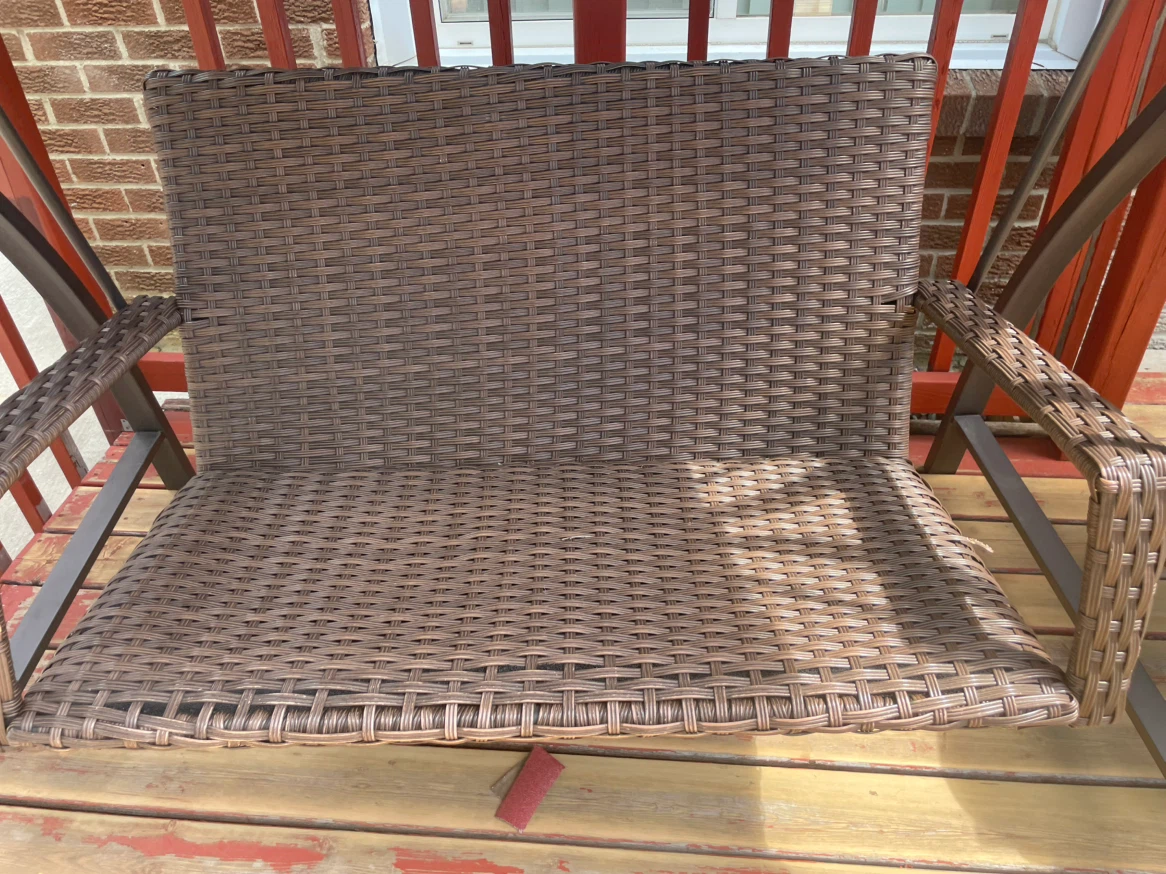 Wicker Patio Swing with Canopy