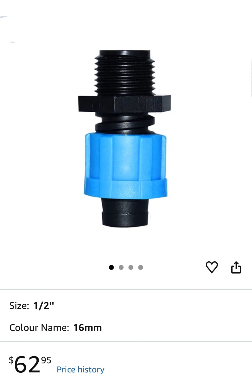 G1/2" x 16mm Irrigation Connector Adapter 15 piece - photo 5