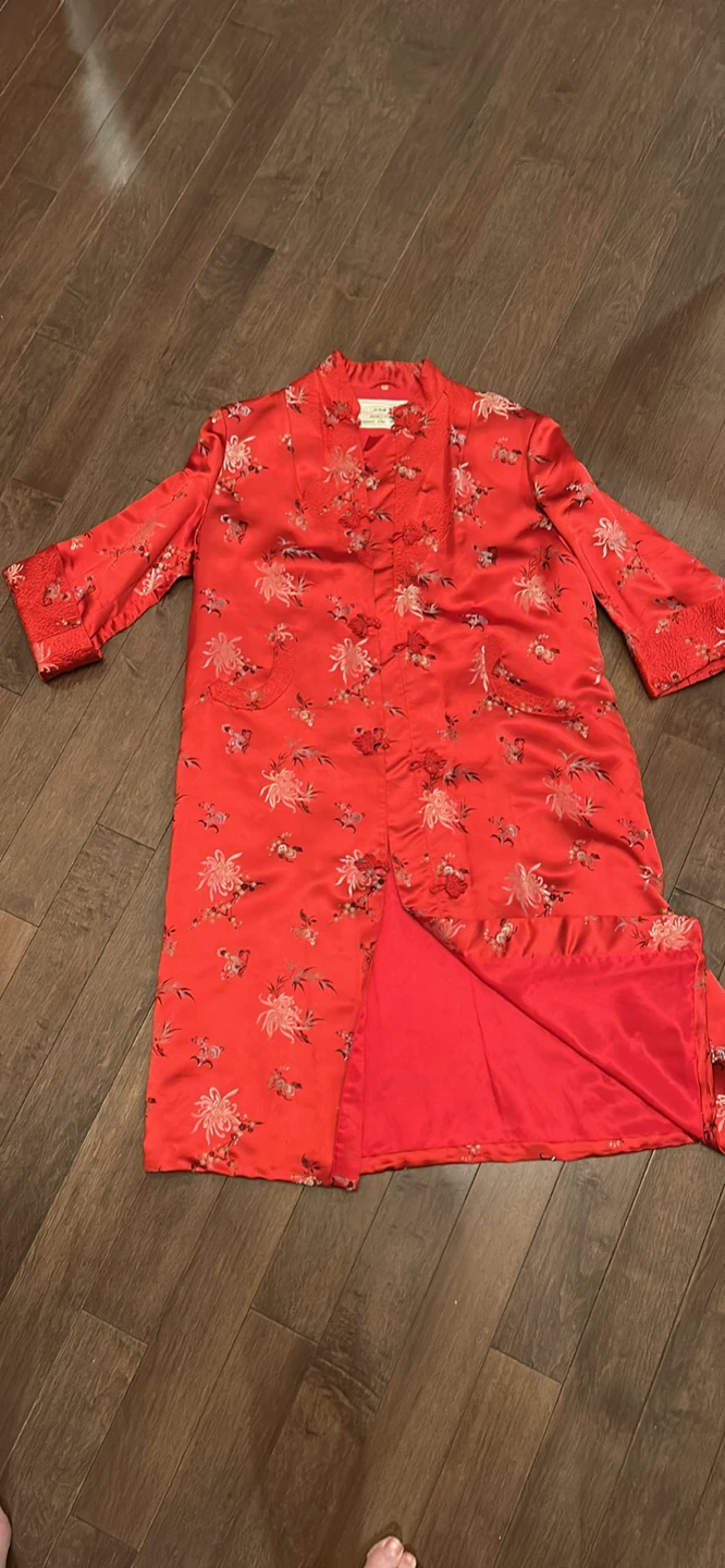 Peony Brand Red Silk Robe - photo 2