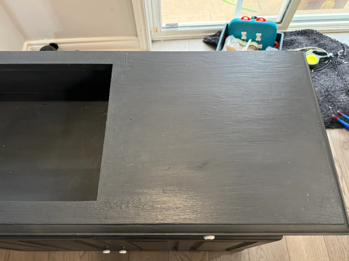 Black Vanity Cabinet with Cutout - photo 4