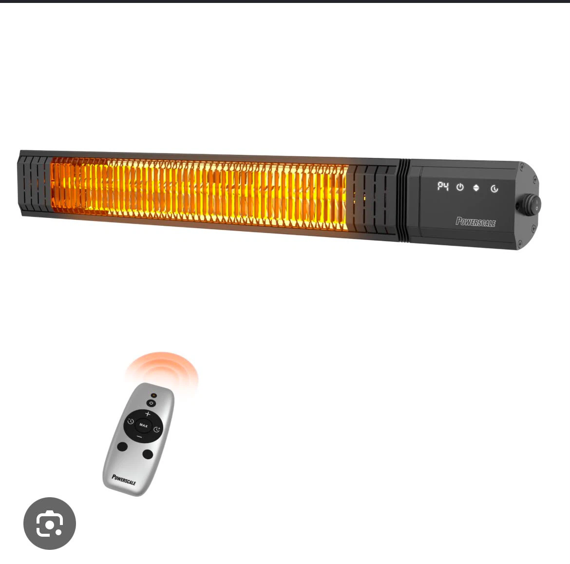 Powerwell Wall Mounted Infrared Heater with Remote - photo 2