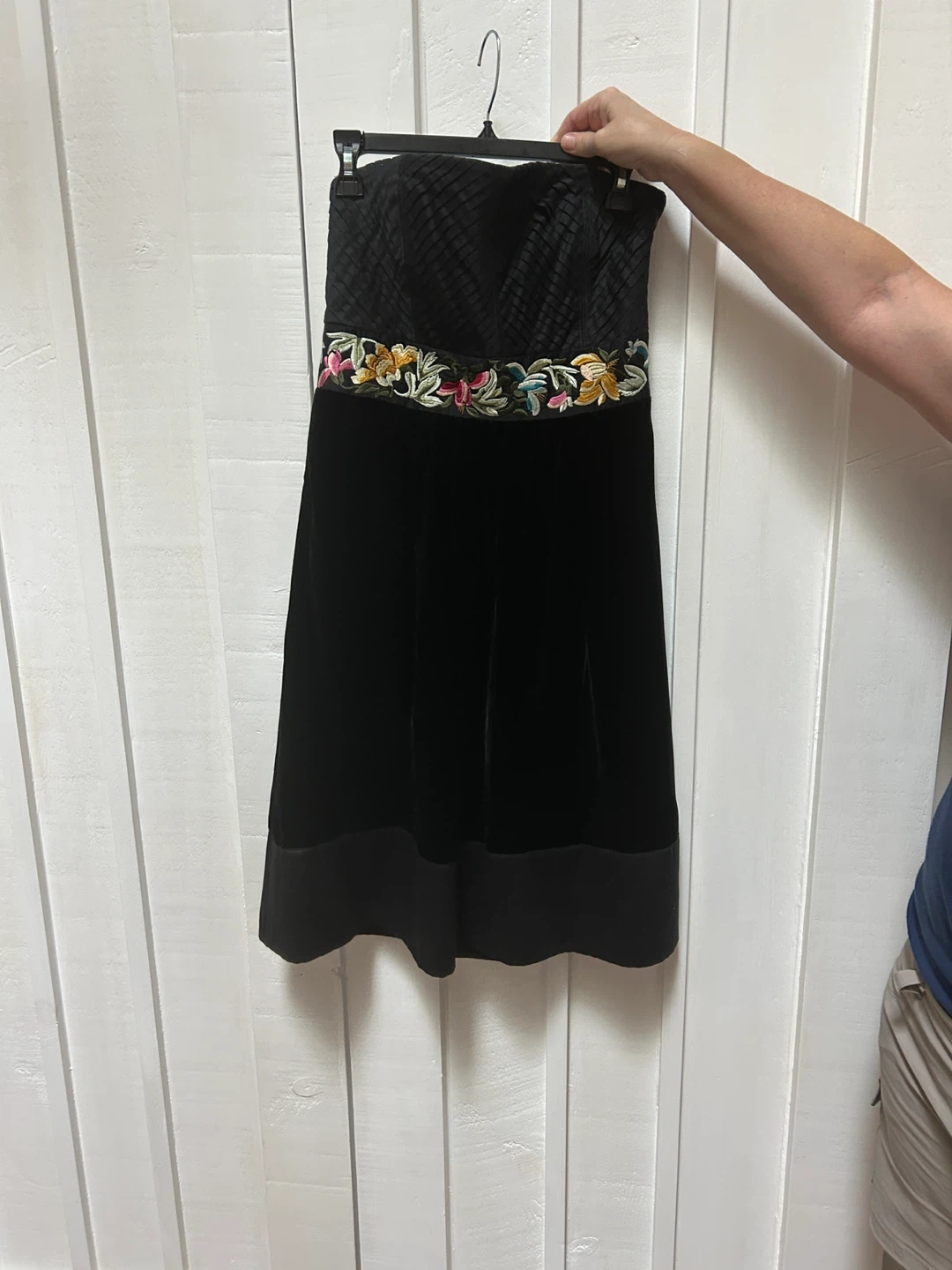 Floreat Black Strapless  Floral