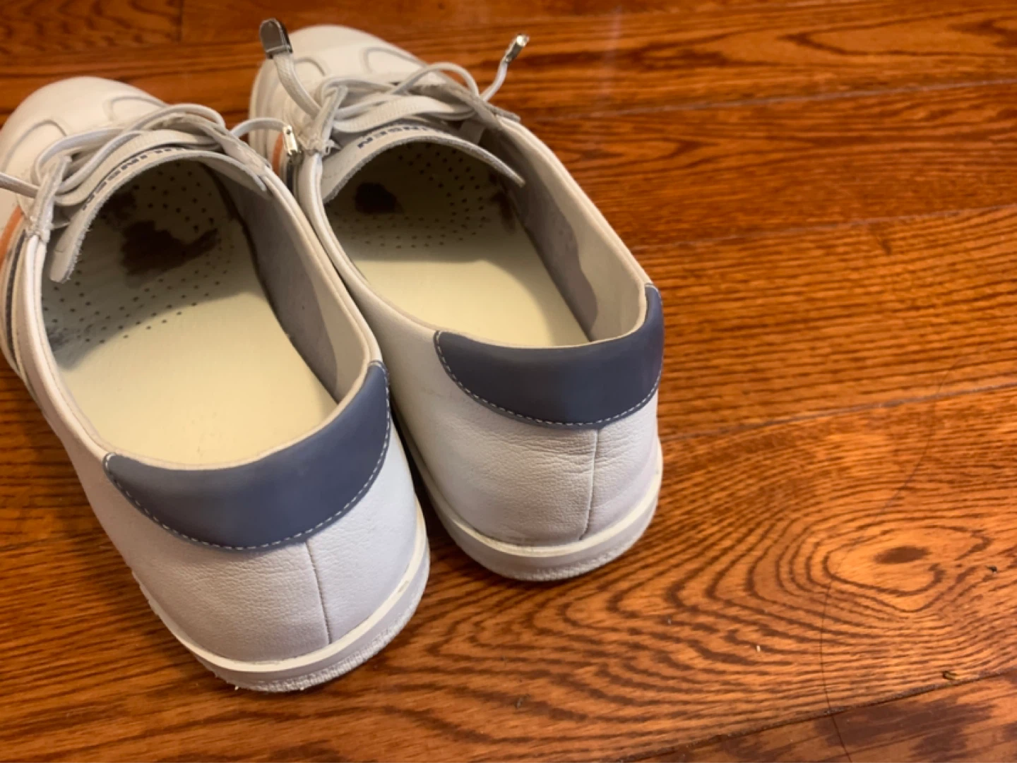 Size 36 White Leather Retro Sneakers Stripe Details - photo 3