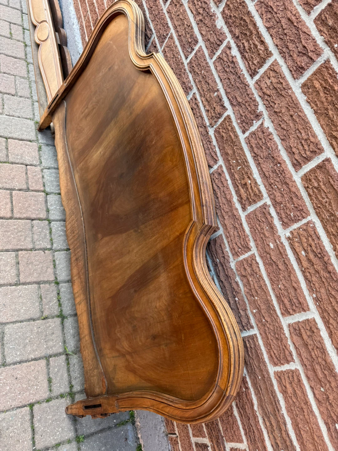 Vintage Wood Headboard and bed - photo 2