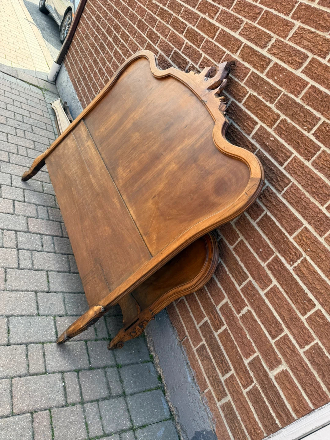 Vintage Wood Headboard and bed - photo 3