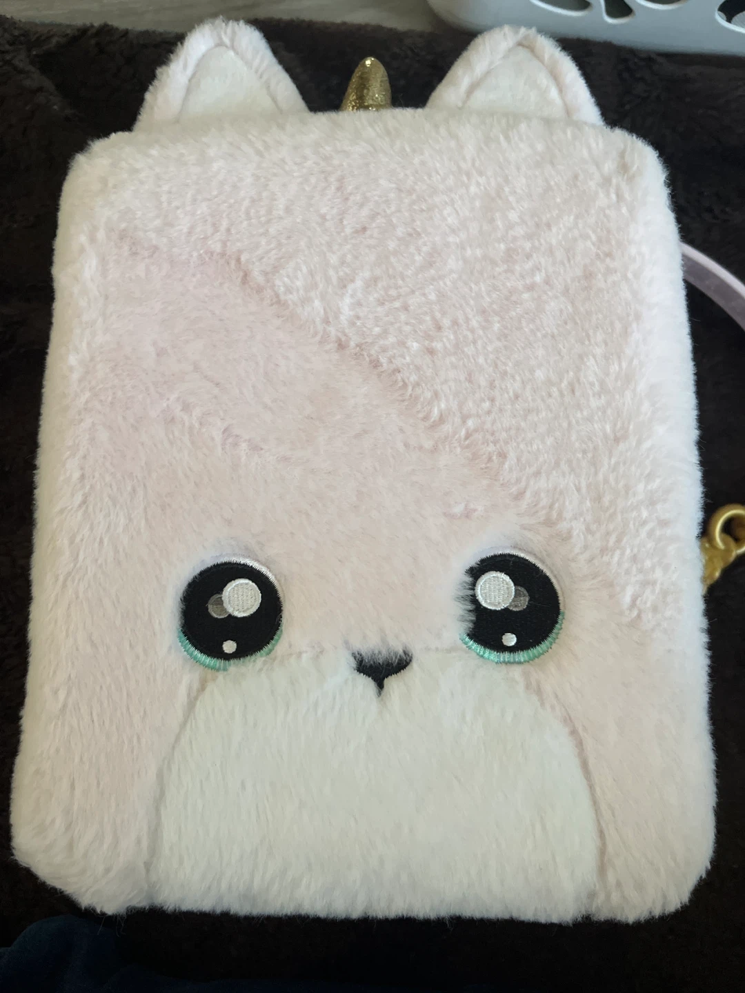 Pink Fluffy Unicorn Backpack Purse