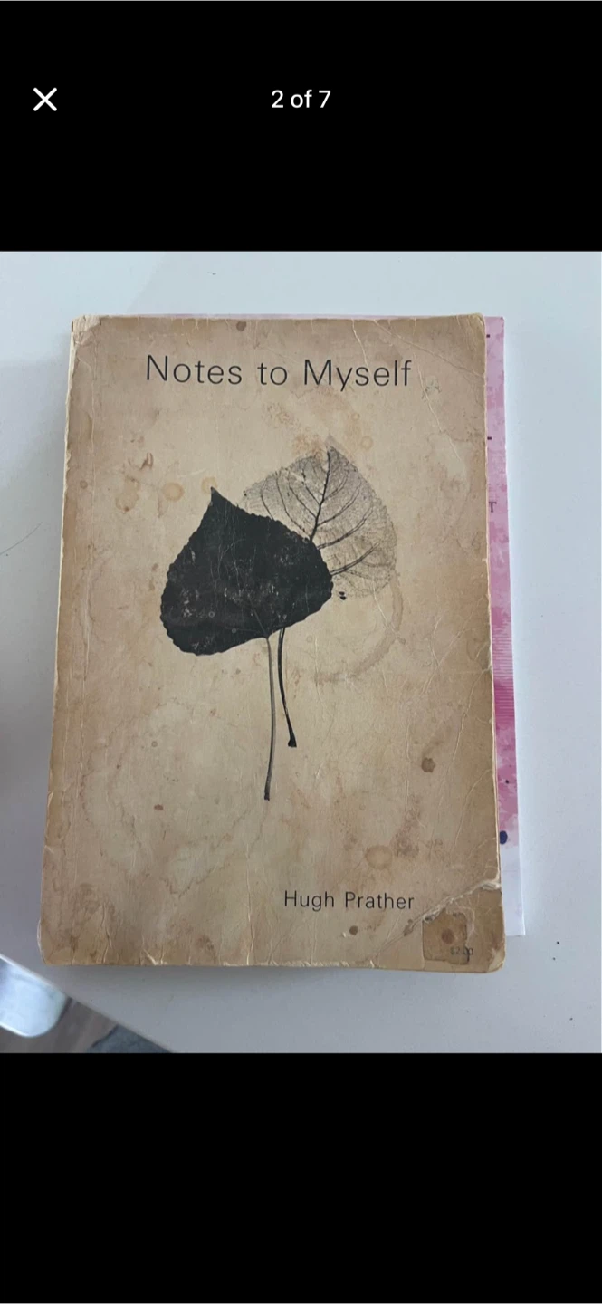 Notes to Myself Book by Hugh Prather