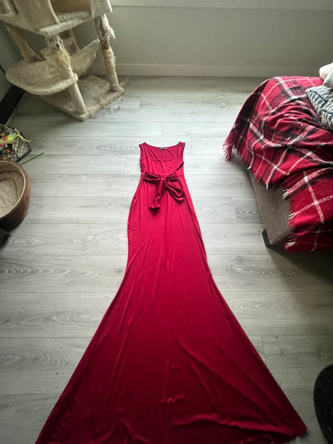 Women's Red Maxi Dress - photo 2