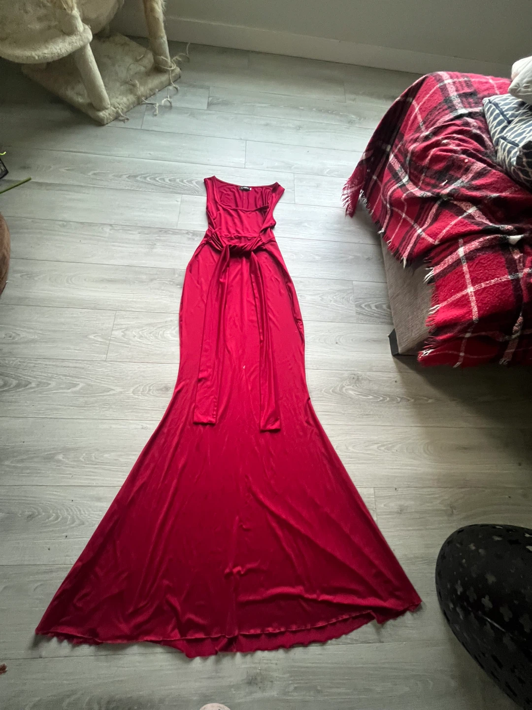 Women's Red Maxi Dress - photo 3