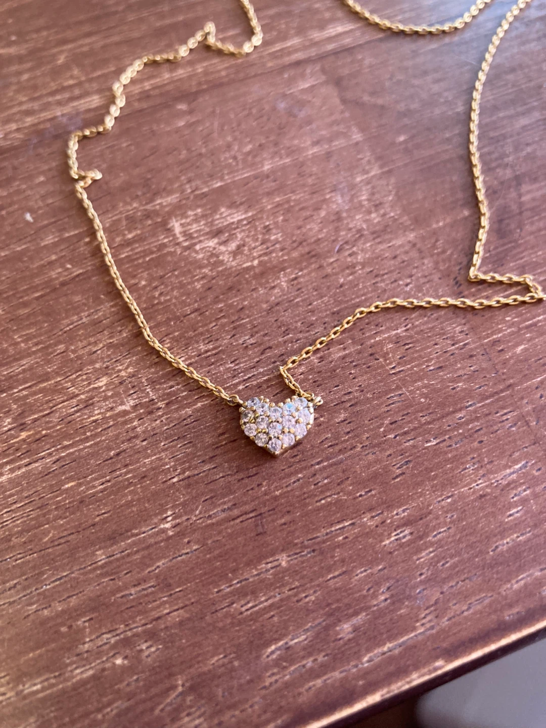 Gold plated heart necklace