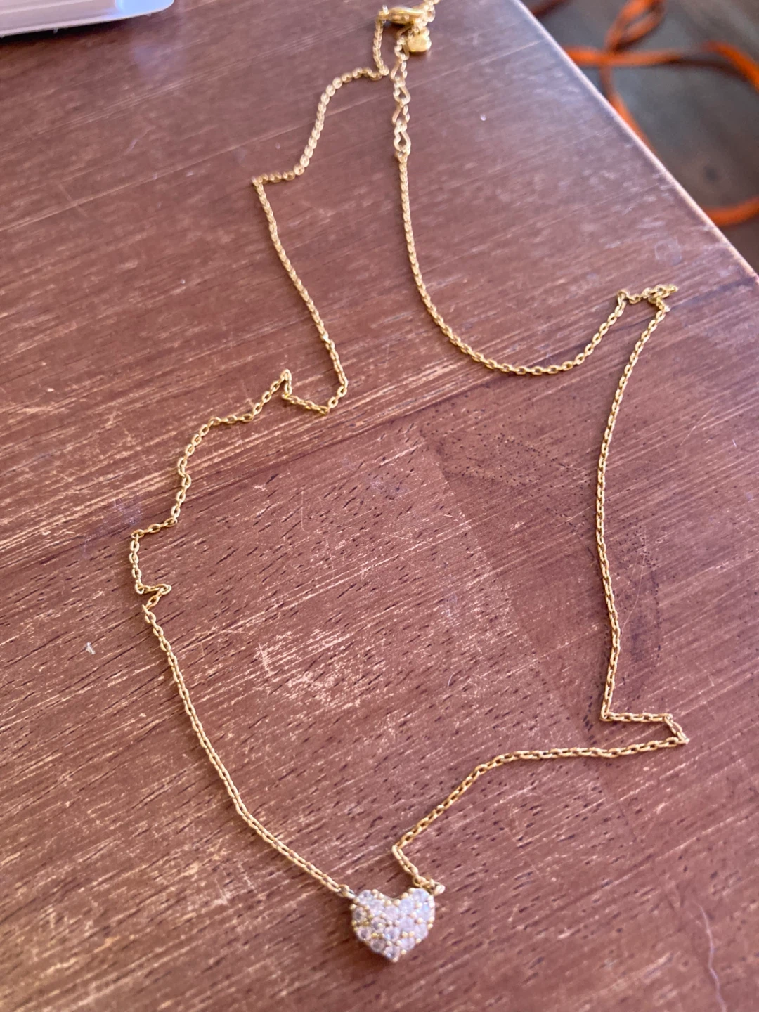 Gold plated heart necklace - photo 2