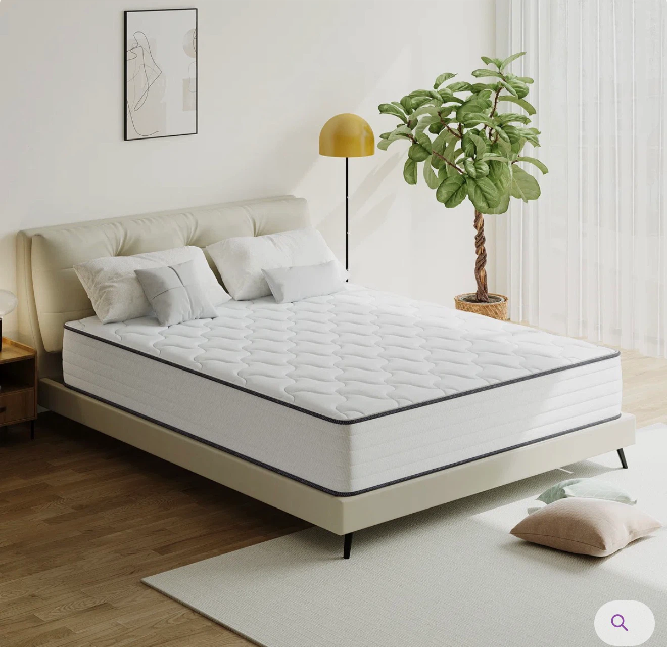 Wooden Bed Frame with Headboard - photo 4