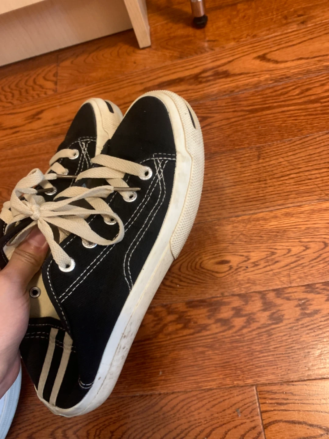 Size 36 Women's Black Canvas Sneakers - photo 2