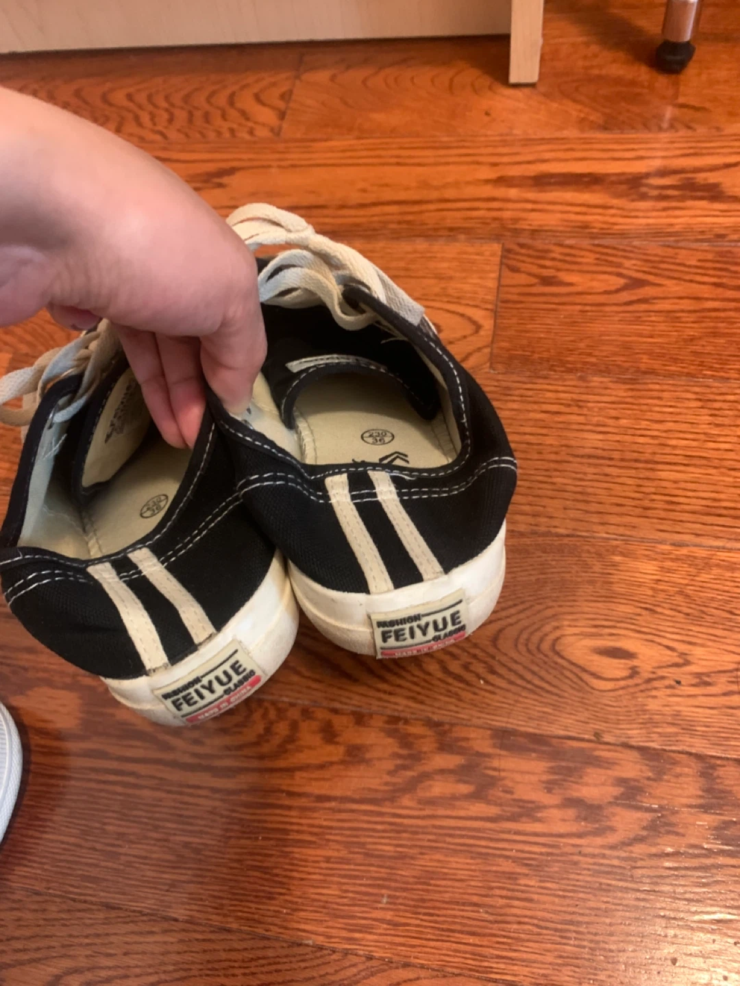 Size 36 Women's Black Canvas Sneakers - photo 3