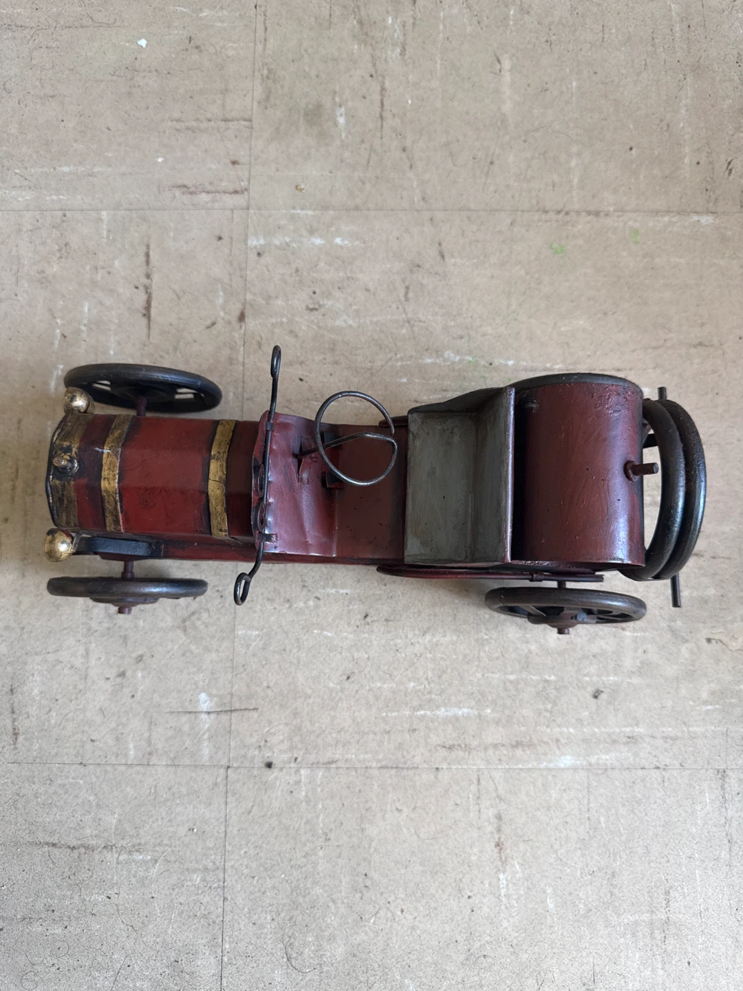 Vintage Red Metal Toy Fire Truck