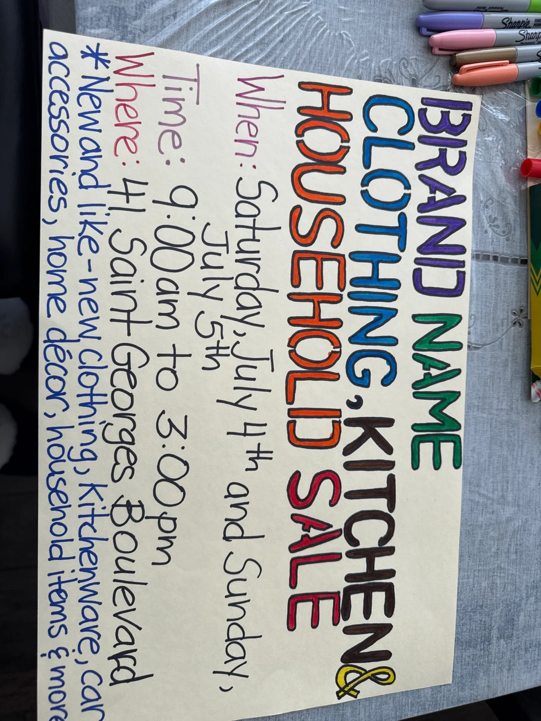 Brand Name Clothing, Kitchen & Household Sale