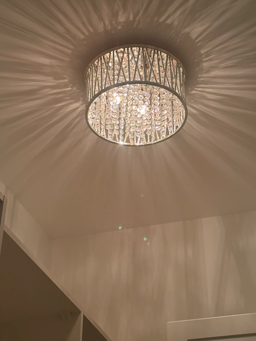 Flush Mount Crystal Chandelier