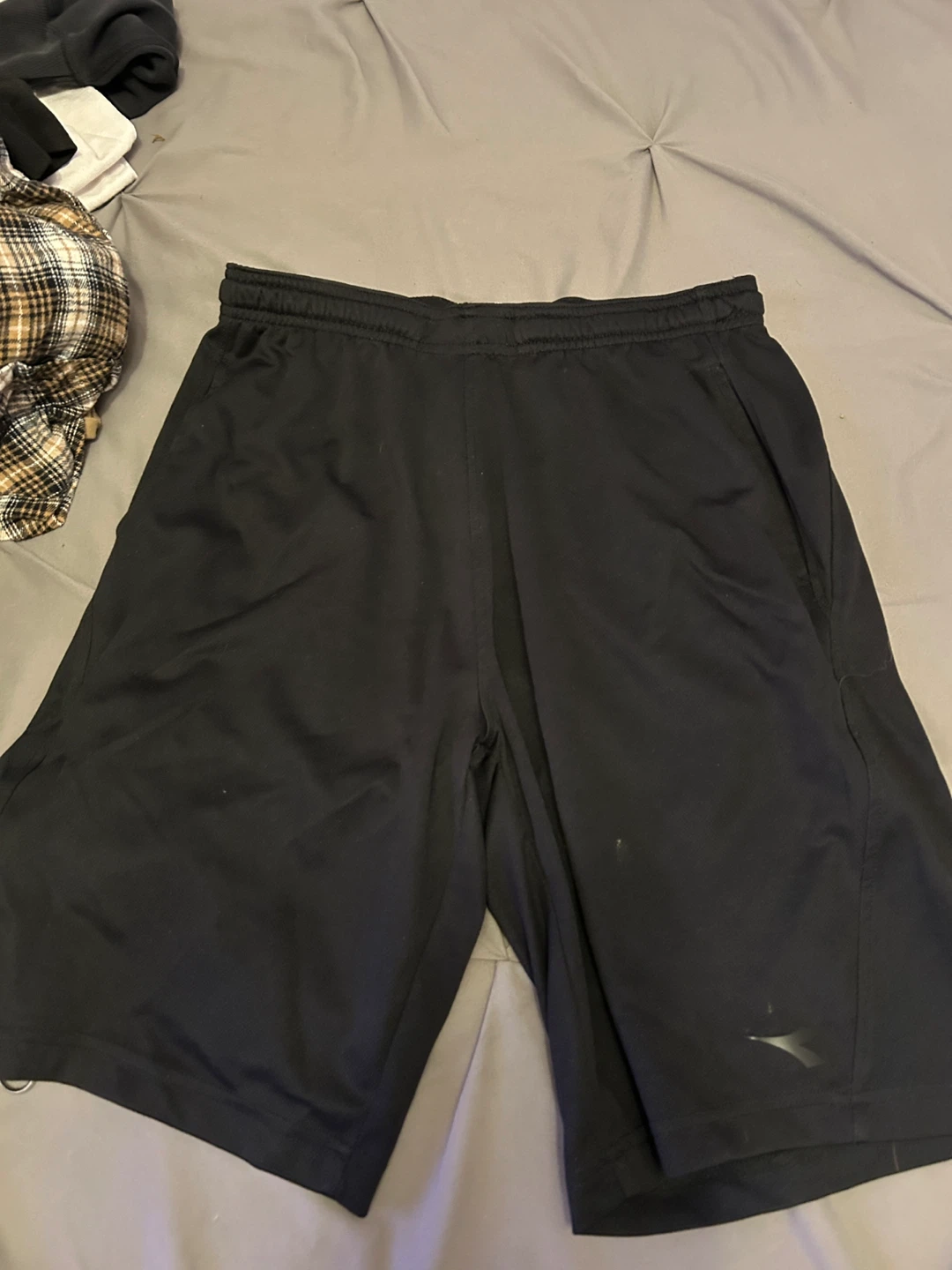 Black athletic shorts
