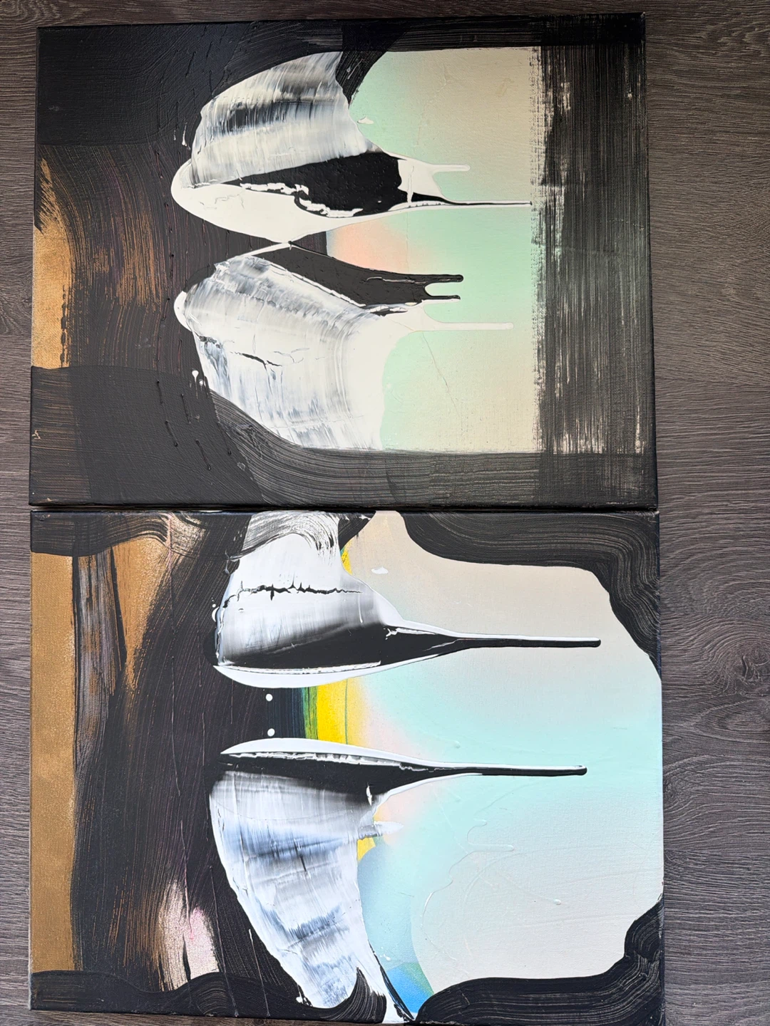 Set of Two Abstract Paintings - 20 x 16 each