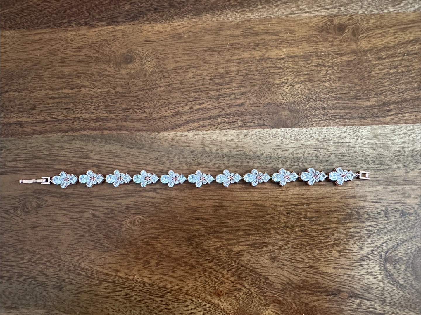 Rhinestone Flower Bracelet