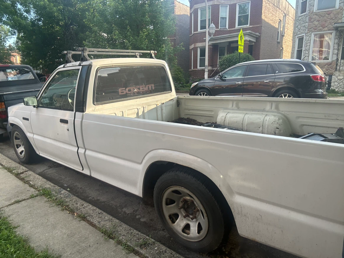 White Mazda B-Series Pickup Truck