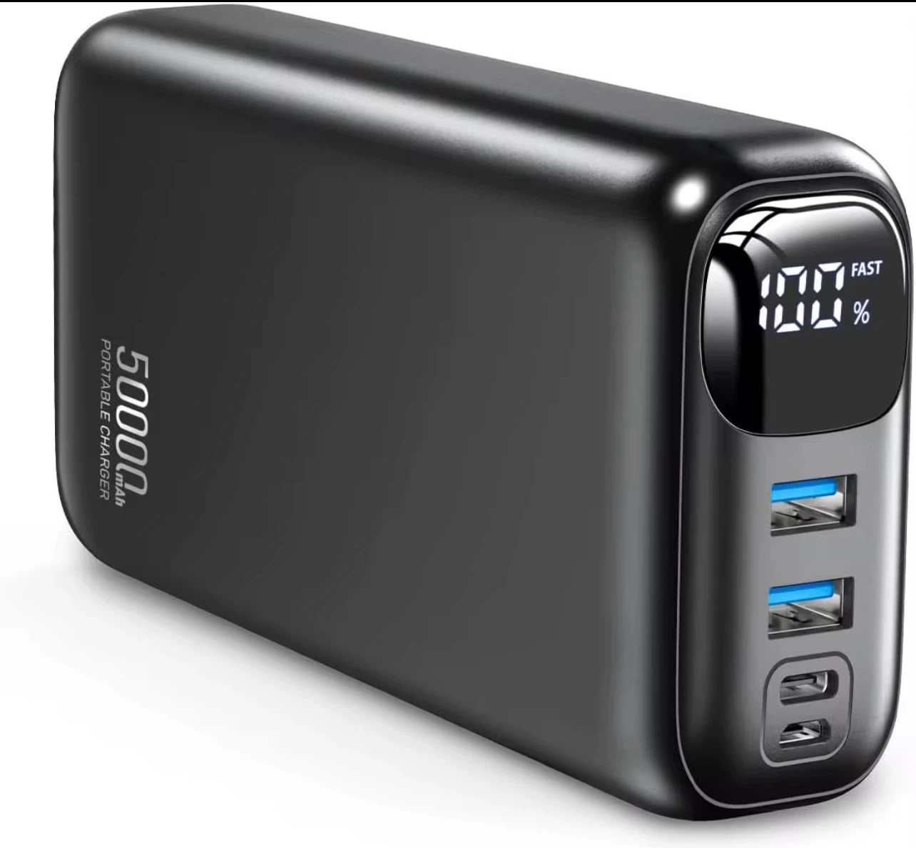 Black 50000mAh Portable Charger Power Bank