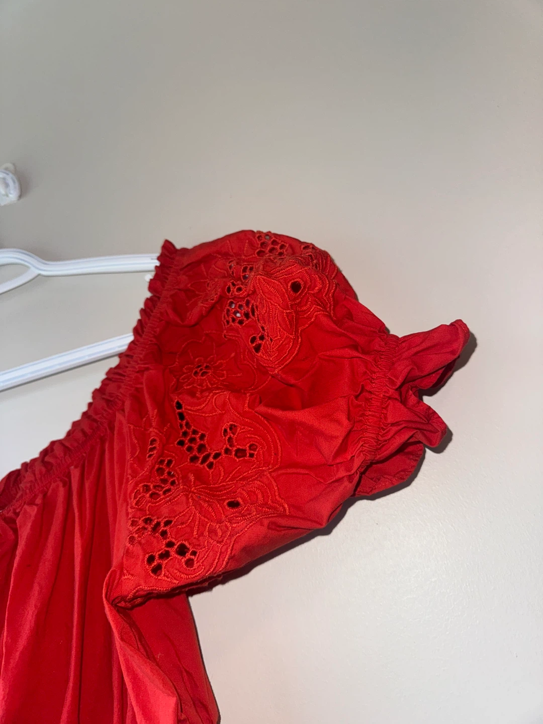 H&M Red Maxi Dress with Eyelet Detail - photo 2