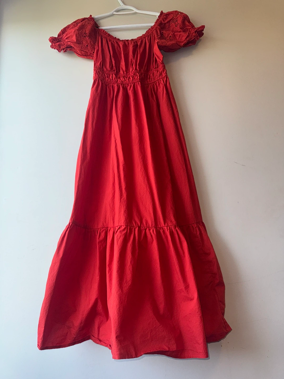 H&M Red Maxi Dress with Eyelet Detail - photo 4