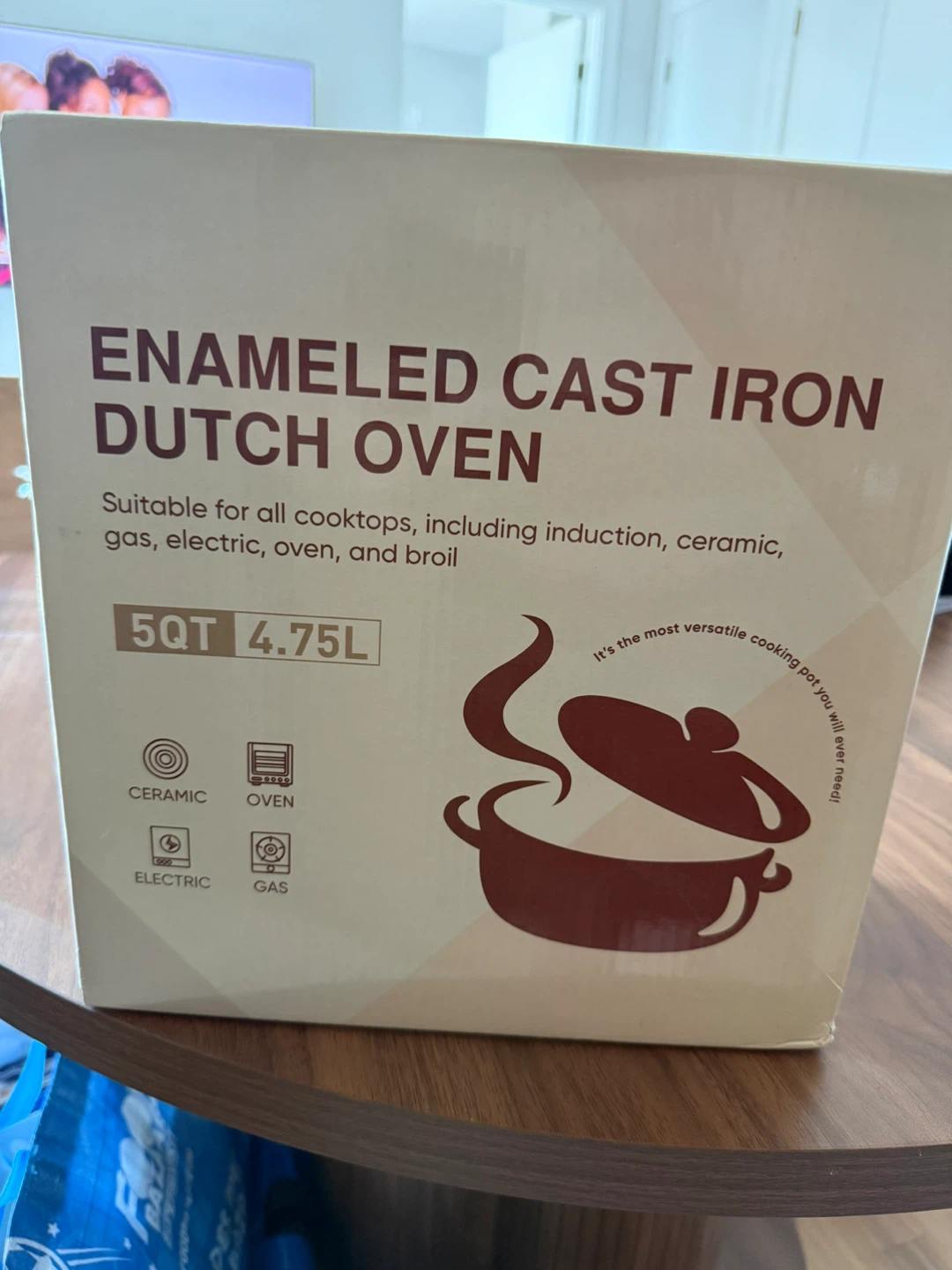 Enamel Cast Iron Dutch Oven 5QT 4.75L