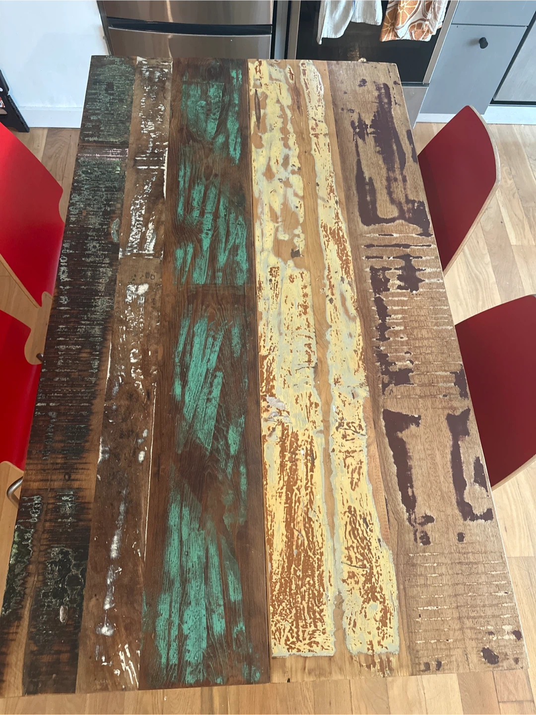 Rustic Reclaimed Wood Dining Table + 4 Chairs - photo 2