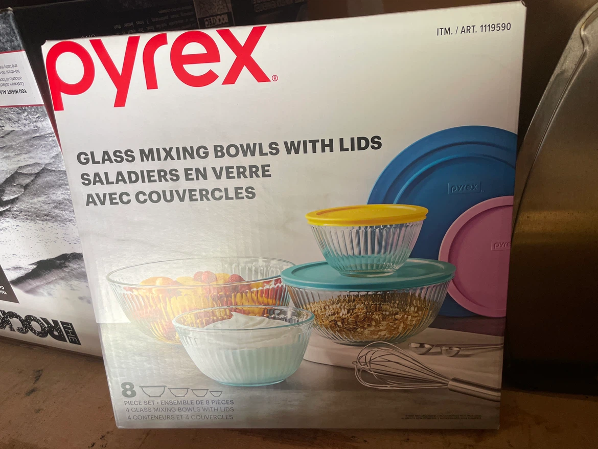 Pyrex Glass Mixing Bowls with Lids (8-Piece Set) - photo 2