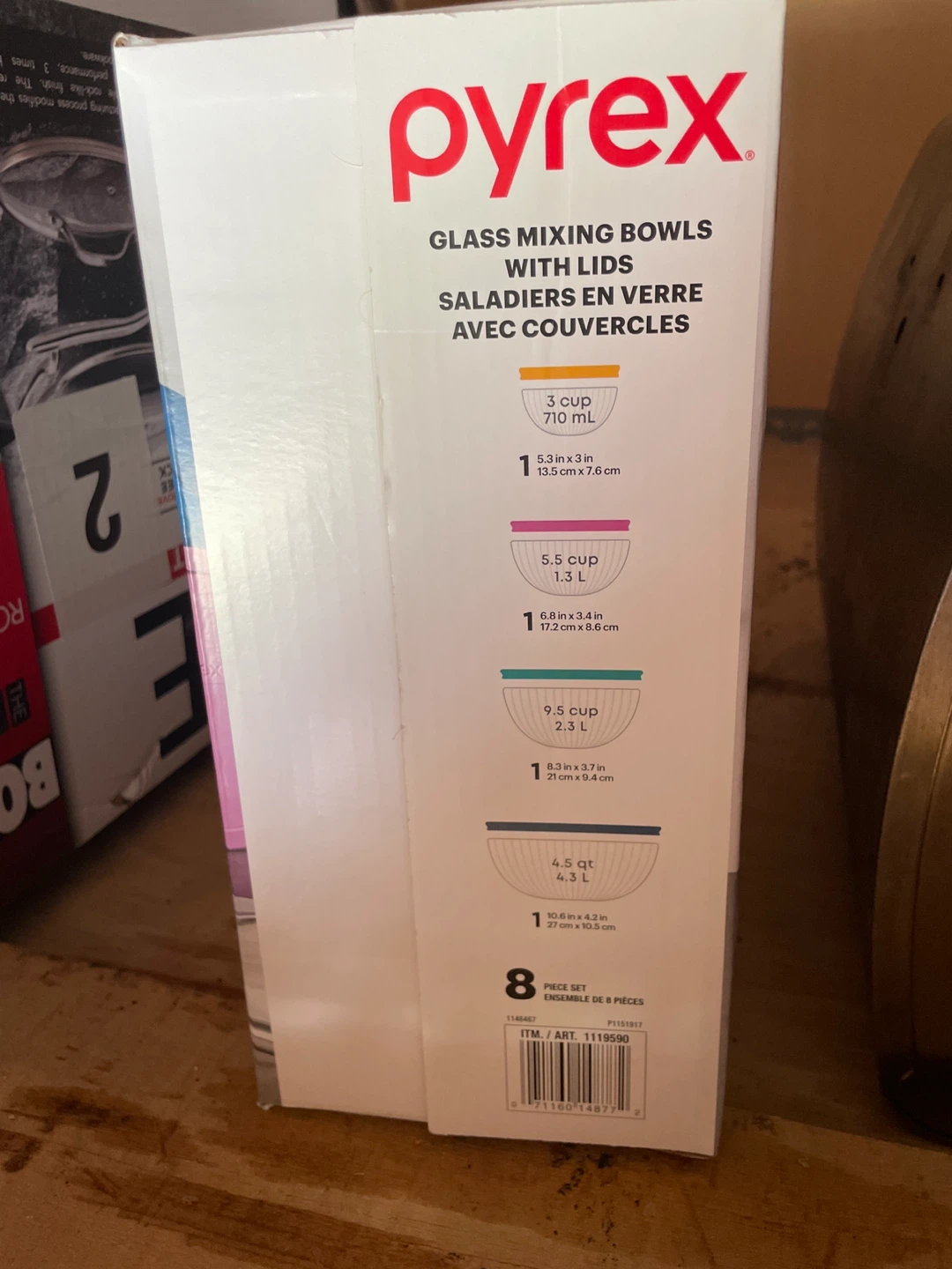 Pyrex Glass Mixing Bowls with Lids (8-Piece Set) - photo 3