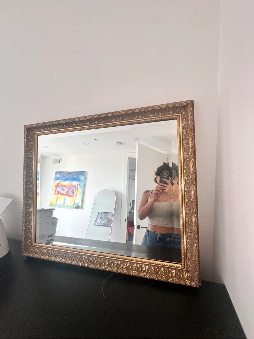 Ornate Gold Framed Rectangular Mirror - photo 2