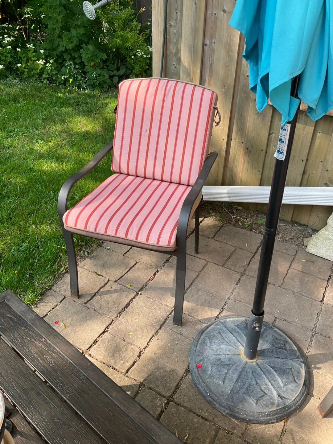 Patio chairs with cushions 55.00