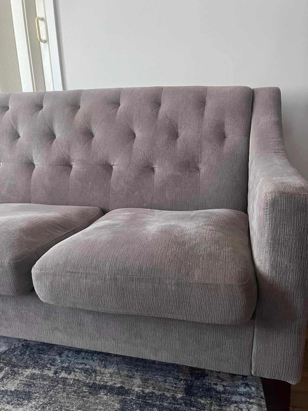 Gray Tufted Sofa