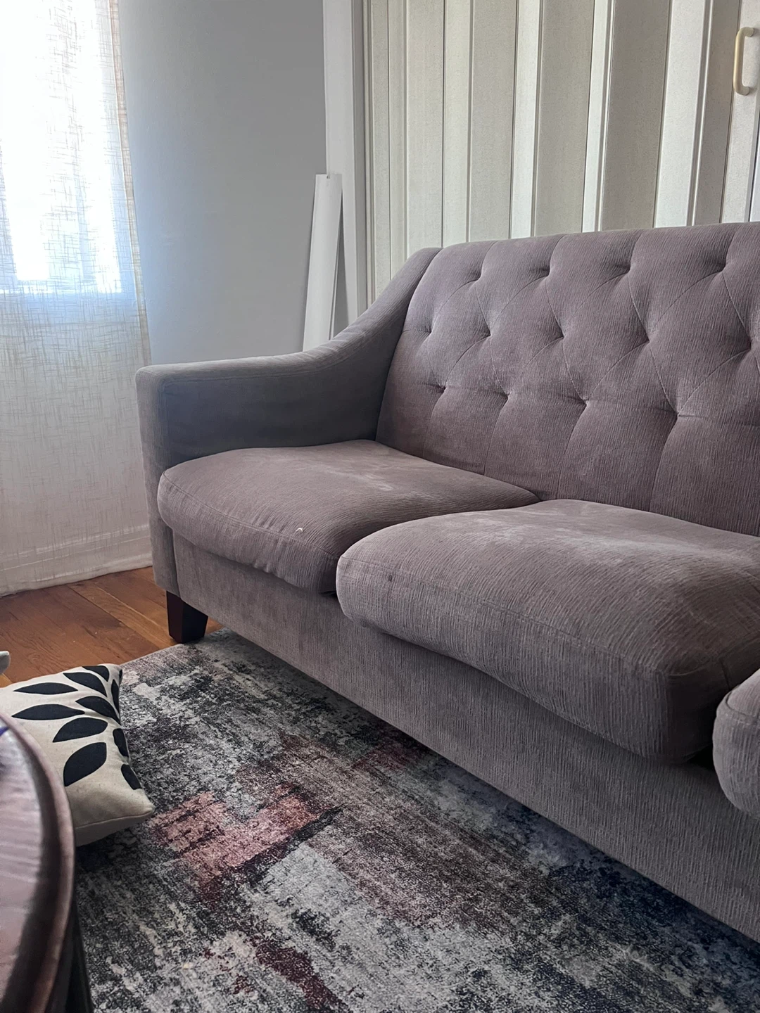 Gray Tufted Sofa - photo 2