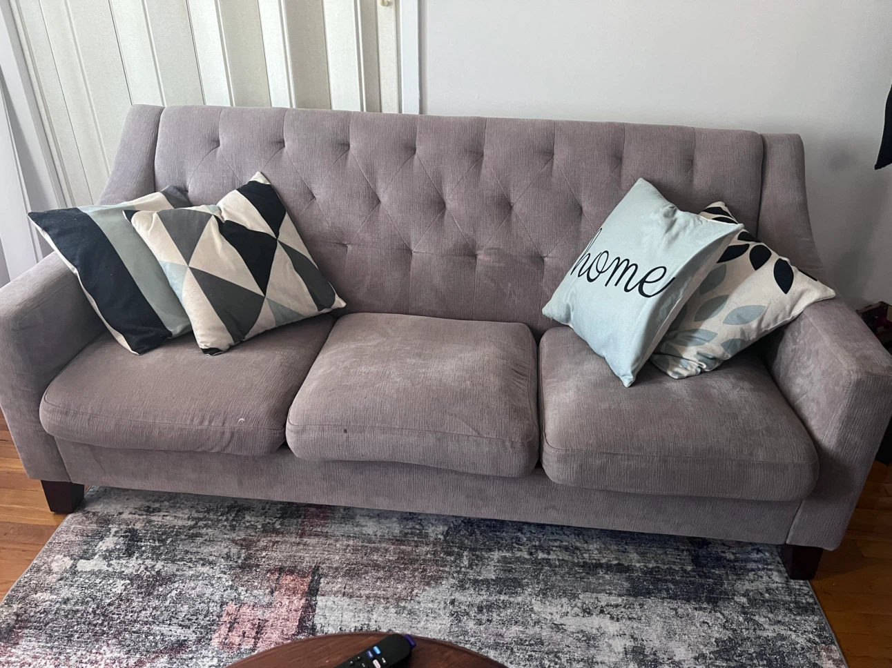 Gray Tufted Sofa - photo 4